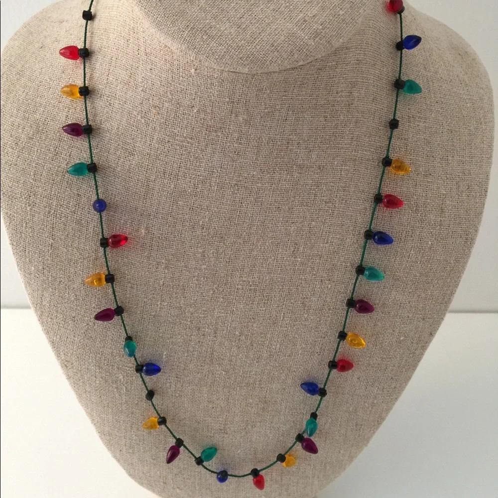 NWOT DEPT 56 CHRISTMAS LIGHTS NECKLACE-LAST ONE!!!!!!!!! - Picture 1 of 1
